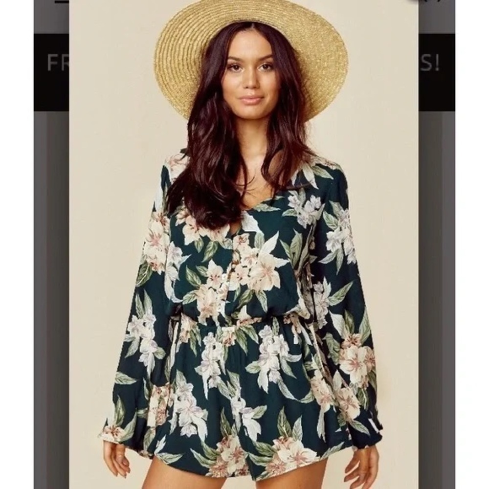 Show Me Your Mumu Red Rocks Romper in Cloud - Size S